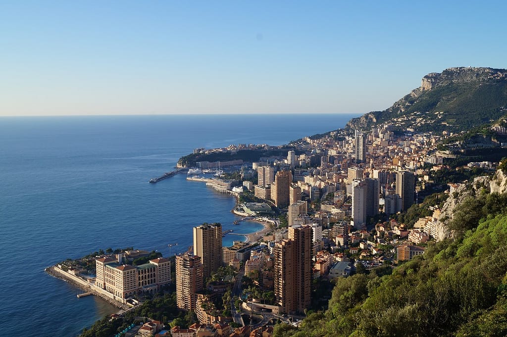 vue aérienne de la ville de Monaco